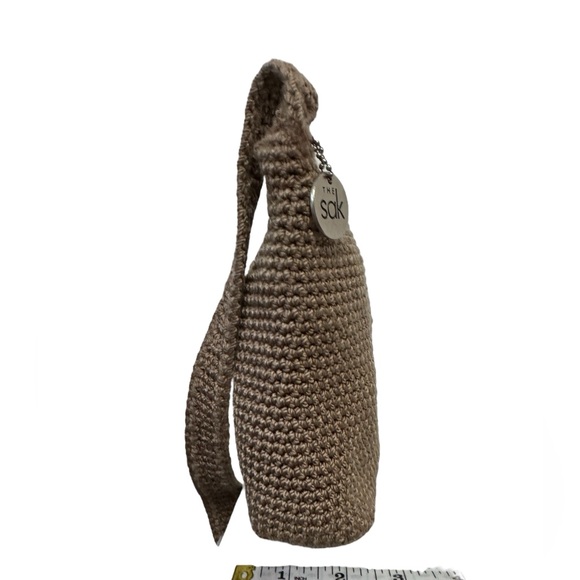 The Sak Crochet Shoulder Sling Bag‎ Y2K Textile Everyday Handbag Medium Brown - Picture 10 of 12